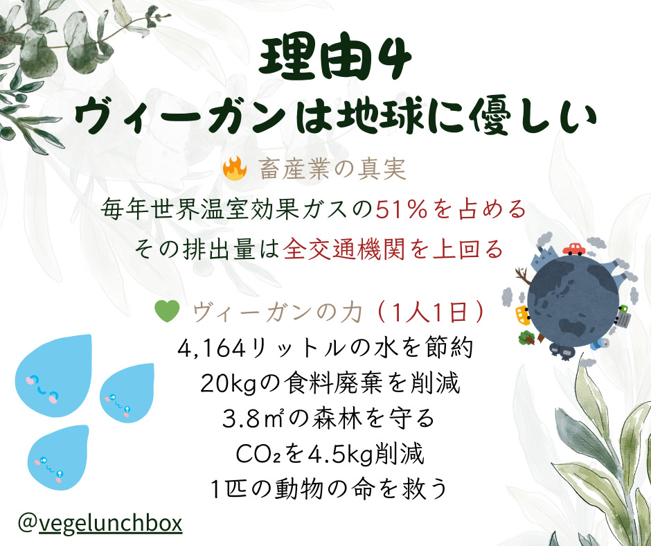 肉を食べない理由~ヴィーガンは地球に優しい