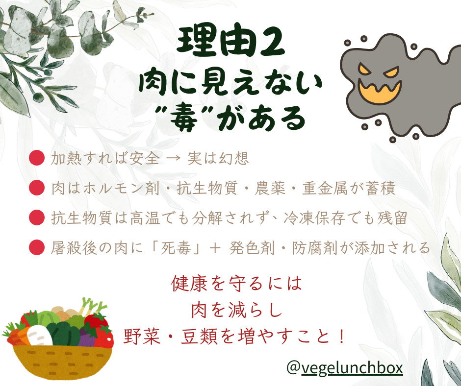 肉を食べない理由~肉に見えない“毒”がある